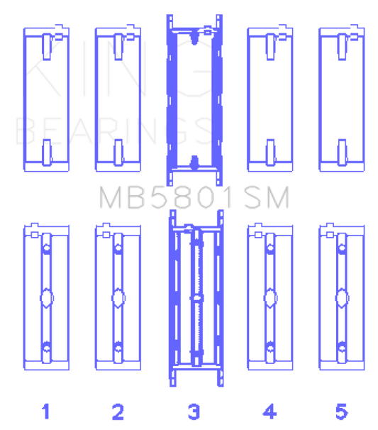 King Engine Bearings BMW S63 Crankshaft Main Bearing Set