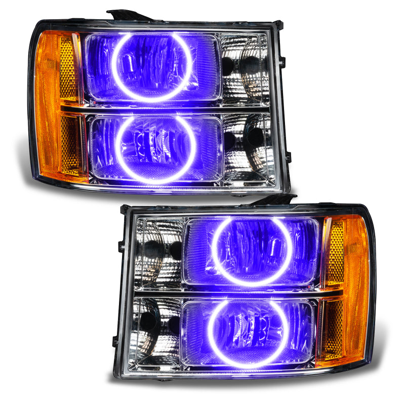 Oracle Lighting 07-13 GMC Sierra Pre-Assembled LED Halo Headlights -UV/Purple