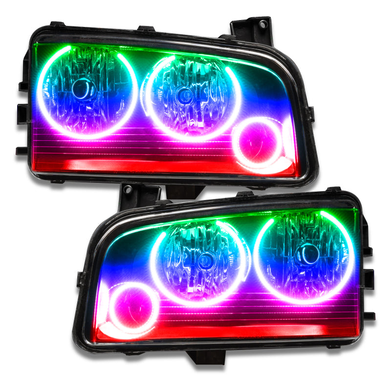 Oracle Dodge Charger 05-10 Triple Ring Halo Kit - ColorSHIFT w/ 2.0 Controller