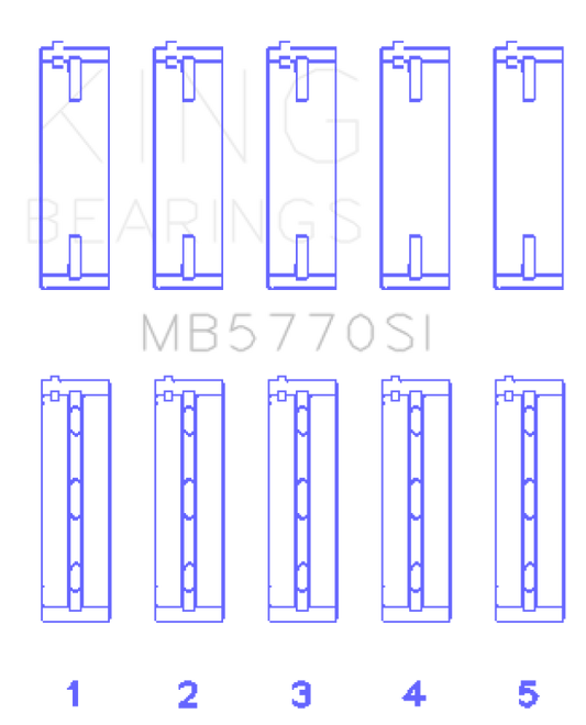 King Engine Bearings Nissan/Infiniti VK45 - VK50 - VK56 Main Bearing Set - Size STD