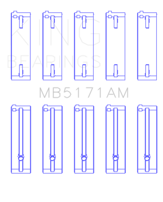 King Engine Bearings Mazda FS-DE L4/FP L4/FS L4  DOHC 16 Valve Main Bearing Set - Size STD
