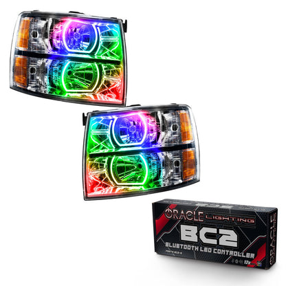 Oracle 07-13 Chevrolet Silverado SMD HL - Square - ColorSHIFT w/ BC1 Controller