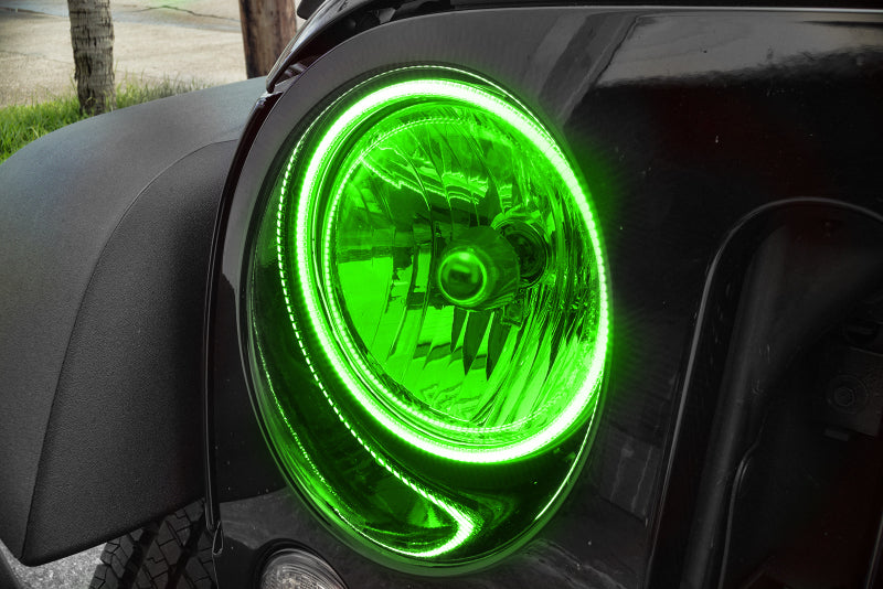 Oracle Jeep Wrangler JK 07-17 LED Waterproof Halo Kit - ColorSHIFT w/ BC1 Controller