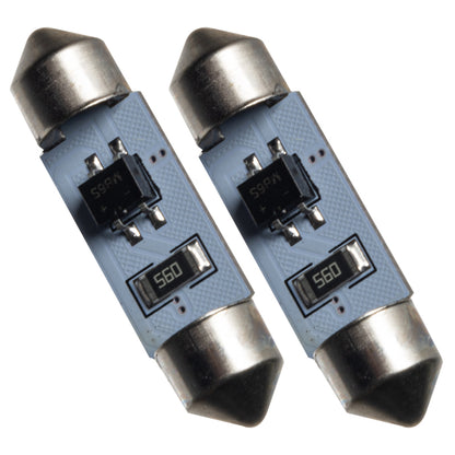 Oracle 37MM 4 LED 3-Chip Festoon Bulbs (Pair) - Cool White