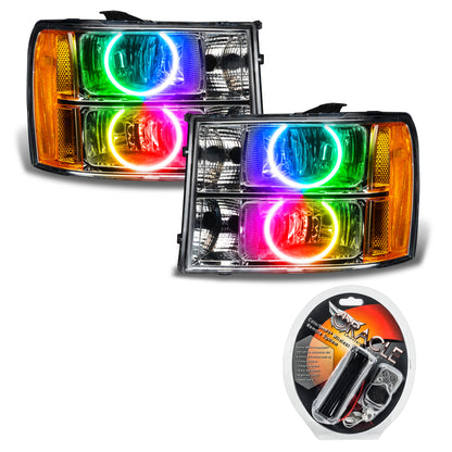 Oracle 07-13 GMC Sierra SMD HL - Round Ring Design - ColorSHIFT