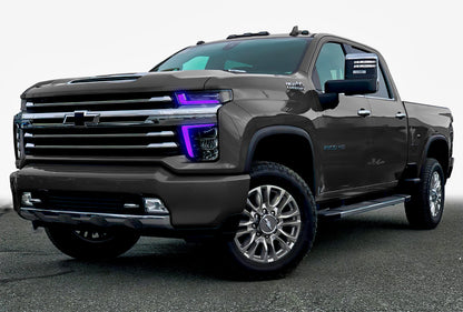 Oracle 20-21 Chevy Silverado HD 2500 RGB+W Headlight DRL Kit - ColorSHIFT w/o Controller