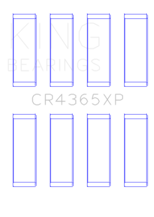 King Engine Bearings Ford Zetec S/Ecoboost 1.6 (Size .026) Connecting Rod Bearing Set of 6