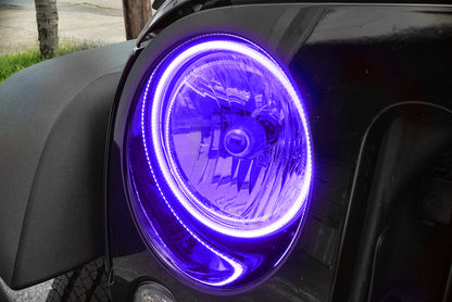 Oracle Jeep Wrangler JK 07-17 LED Waterproof Halo Kit - ColorSHIFT w/ 2.0 Controller