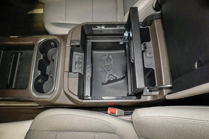 Tuffy Console Safe W/ Keyed Lock For Chevrolet Silverado And Gmc Sierra W/ Flow Thru Console