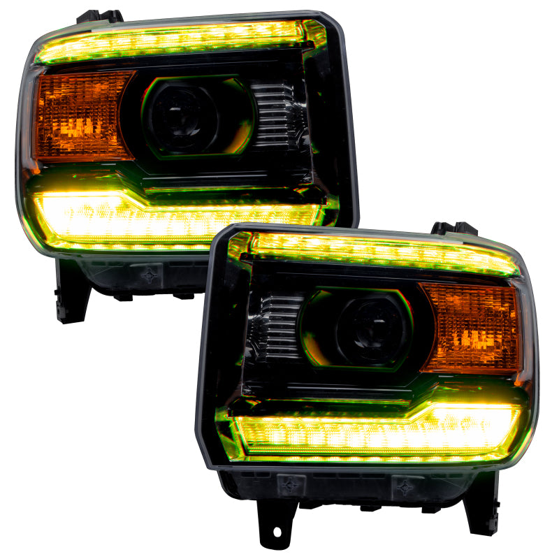 Oracle 14-15 GMC Sierra Headlight DRL Upgrade Kit - ColorSHIFT w/o Controller