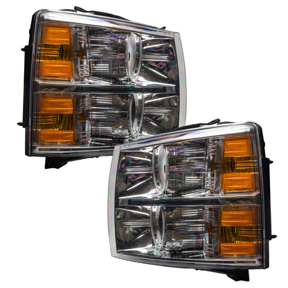 Oracle Lighting 07-13 Chevrolet Silverado Pre-Assembled LED Halo Headlights - Blue