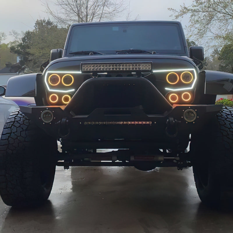 Oracle Vector Jeep Wrangler JK Grille Halo Kit - ColorSHIFT w/ BC1 Controller