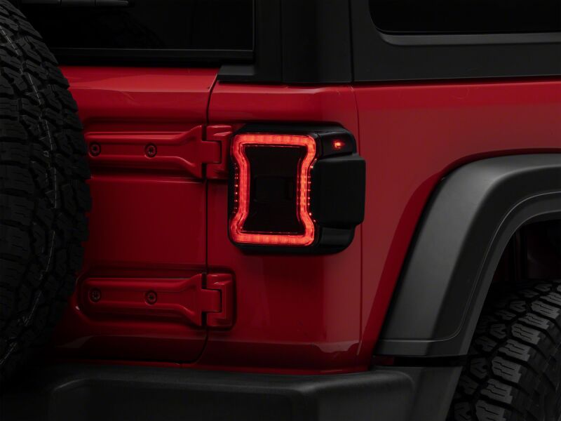 Raxiom 18-26 Jeep Wrangler JL LED Tail Lights- Red Housing- Smoked Lens