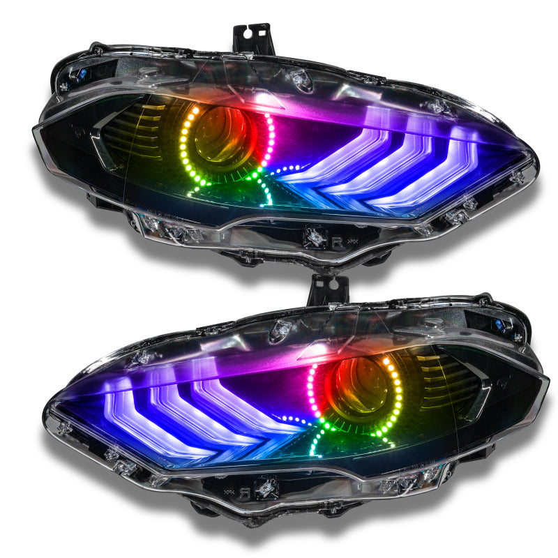 Oracle 18-21 Ford Mustang DRL Upgrade w/ Halo Kit - ColorSHIFT w/o Controller