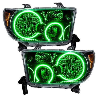 Oracle 07-11 Toyota Tundra Pre-Assembled Headlights - Black Housing - w/o Controller