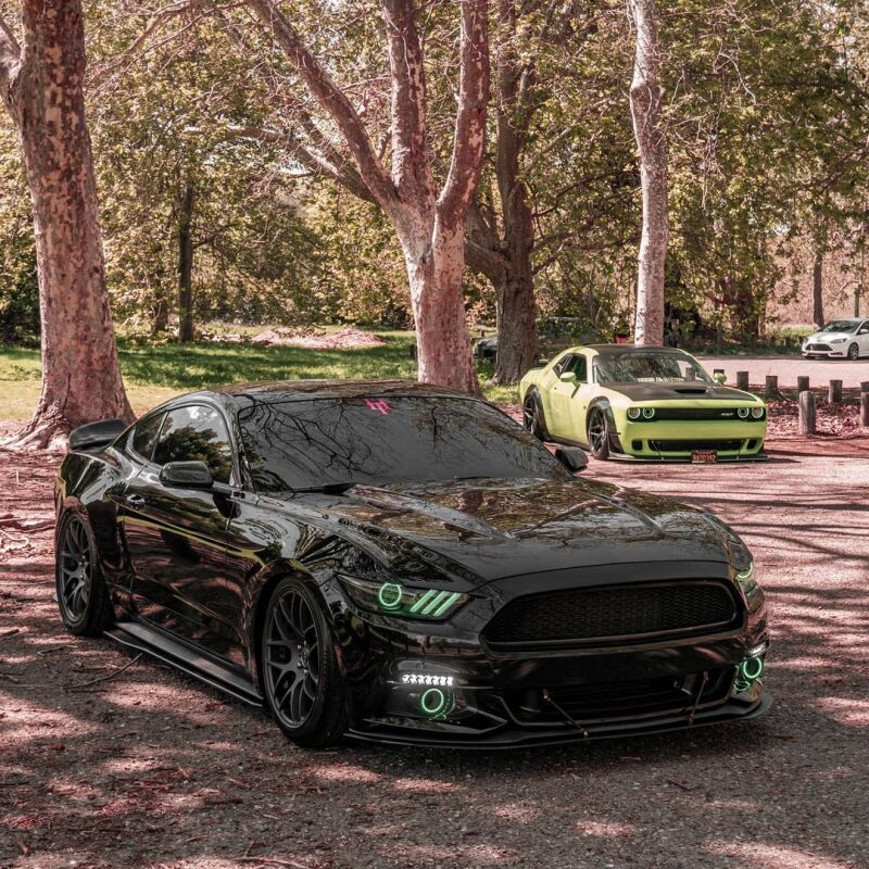 Oracle 15-17 Ford Mustang V6/GT/Shelby DRL w/ Halo Kit - ColorSHIFT w/ 2.0 Controller