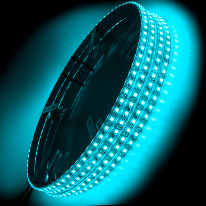 Oracle LED Illuminated Wheel Rings - Aqua