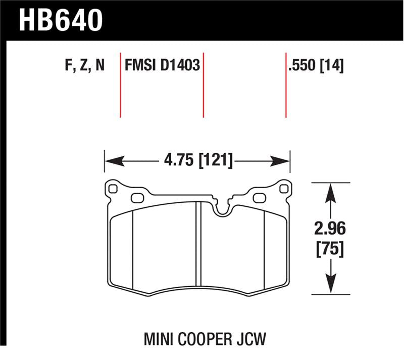 Hawk 09-10 Mini Cooper HPS Street Front Brake Pads