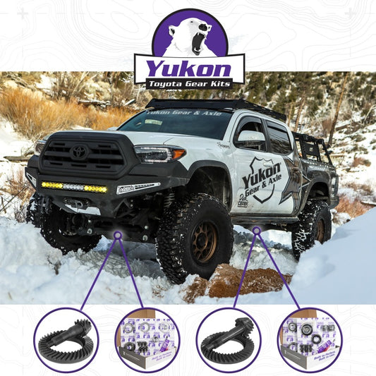 Yukon Gear Ring & Pinion Gear Kit Front & Rear for Toyota 10.5/9R Differential 5.29 Ratio