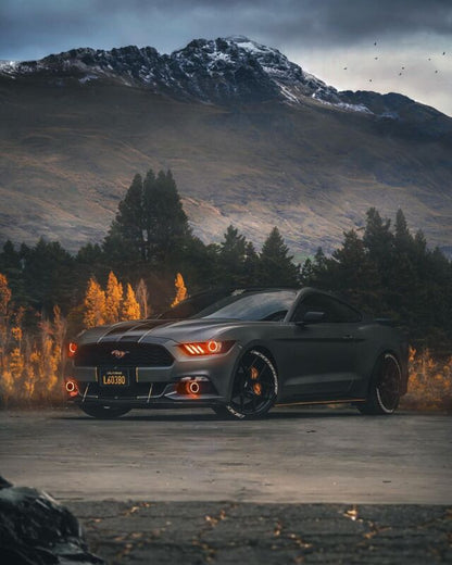 Oracle 15-17 Ford Mustang V6/GT/Shelby DRL w/ Halo Kit - ColorSHIFT w/ BC1 Controller