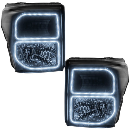 Oracle 11-16 Ford F250/350 LED HL - Black - ColorSHIFT w/ 2.0 Controller