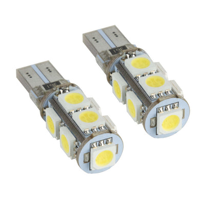 Oracle T10 9 LED 3 Chip SMD Bulbs (Pair) - Cool White
