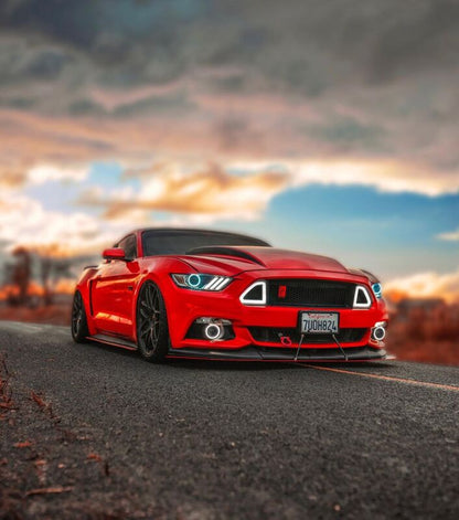 Oracle 15-17 Ford Mustang V6/GT/Shelby DRL w/ Halo Kit - ColorSHIFT w/o Controller