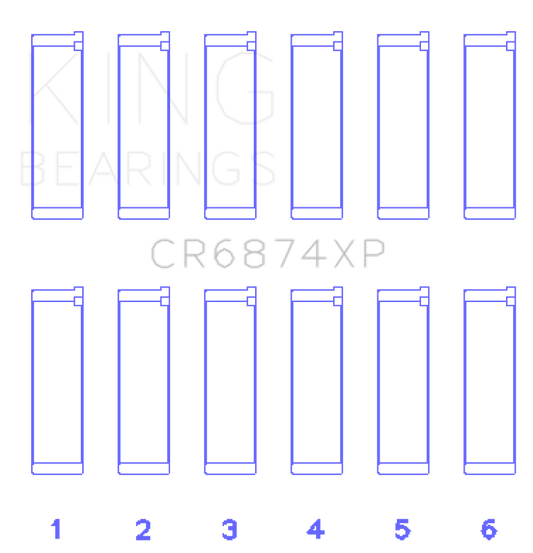 King Engine Bearings Subaru EZ30/EZ30D (Size STD) Performance Rod Bearing Set