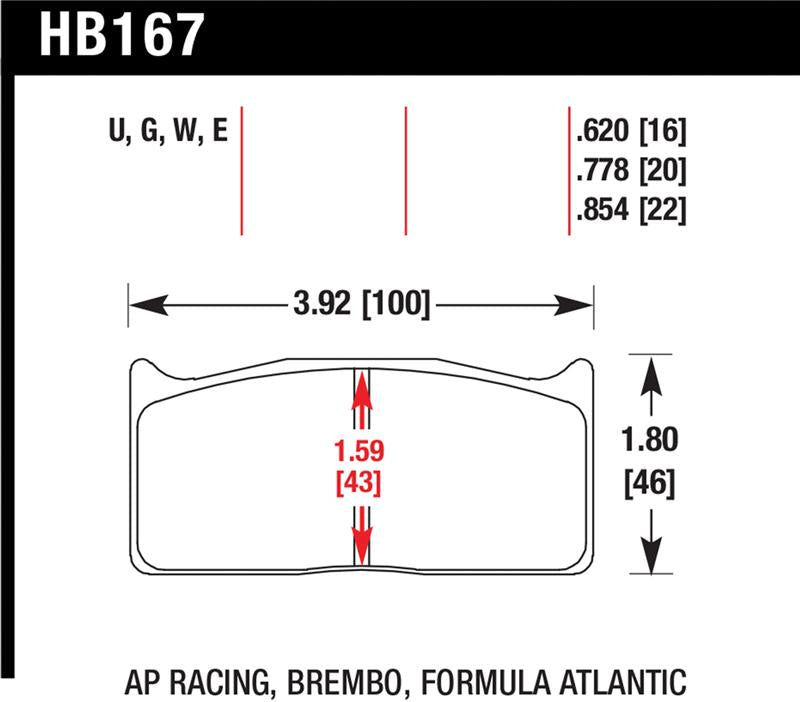 Hawk AP Racing  DTC-60 Race Brake Pads
