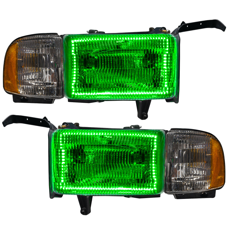 Oracle 94-02 Dodge Ram Pre-Assembled Halo Headlights - ColorSHIFT