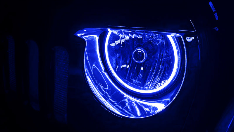 Oracle Jeep Wrangler JK 07-17 LED Waterproof Halo Kit - ColorSHIFT w/ BC1 Controller