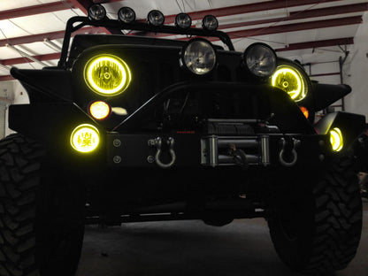 Oracle Jeep Wrangler JK 07-17 LED Waterproof Halo Kit - ColorSHIFT w/ BC1 Controller