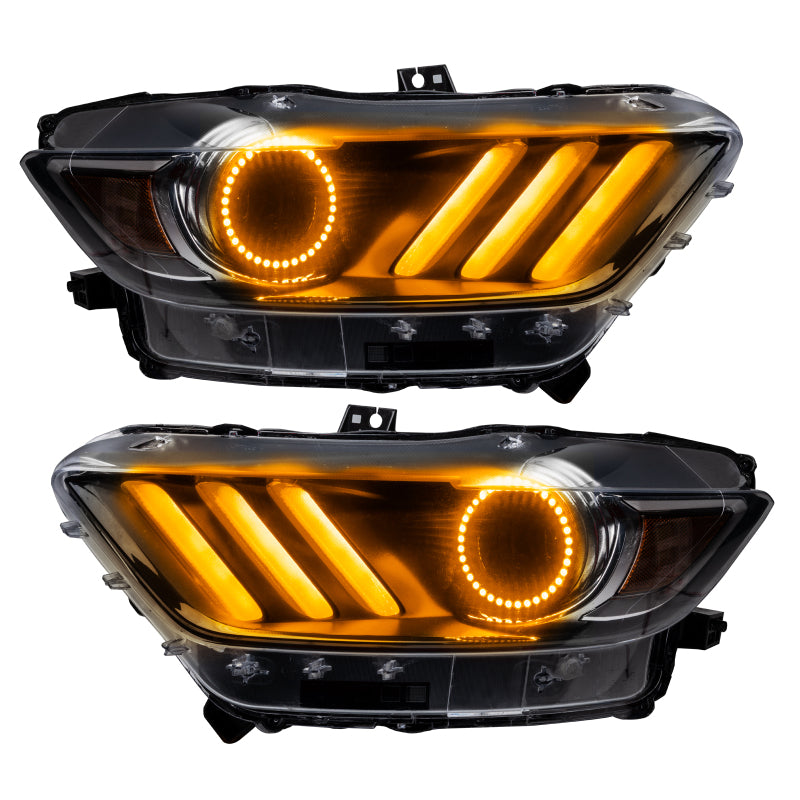Oracle 15-17 Ford Mustang V6/GT/Shelby DRL Upgrade w/ Halo Kit - ColorSHIFT