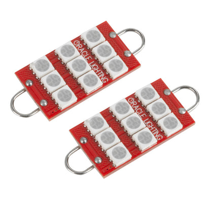 Oracle 44MM 6 LED 3 Chip - Loop Festoon Bulbs (Pair) - Red