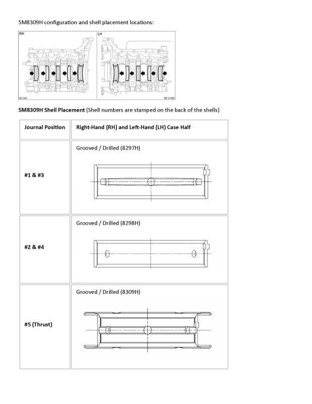 ACL Subaru EJ20/EJ22/EJ25 (For Thrust in #5) 0.25 Oversized High Perf Main Bearing - CT-1 Coated