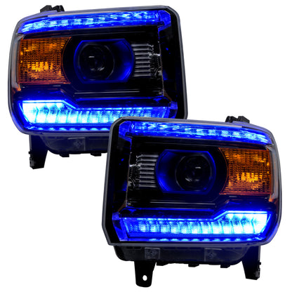 Oracle 14-15 GMC Sierra Headlight DRL Upgrade Kit - ColorSHIFT w/ Simple Controller