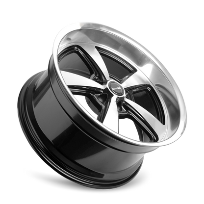 Ridler 652 20x10 / 5x120.65 BP / 0mm OS / 83.82mm Hub Gls Blk w/ Diamond Cut Face & Lip Wheel