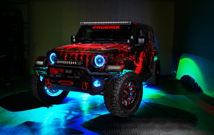 Oracle LED Illuminated Wheel Rings - Aqua