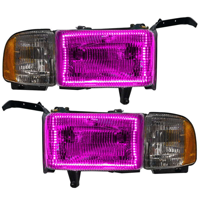 Oracle 94-02 Dodge Ram Pre-Assembled Halo Headlights - ColorSHIFT