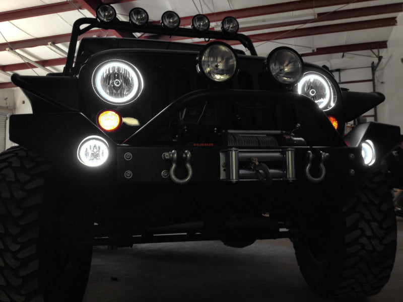 Oracle Jeep Wrangler JK 07-17 LED Waterproof Halo Kit - ColorSHIFT w/ BC1 Controller