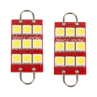 Oracle 44MM 6 LED 3 Chip - Loop Festoon Bulbs (Pair) - White