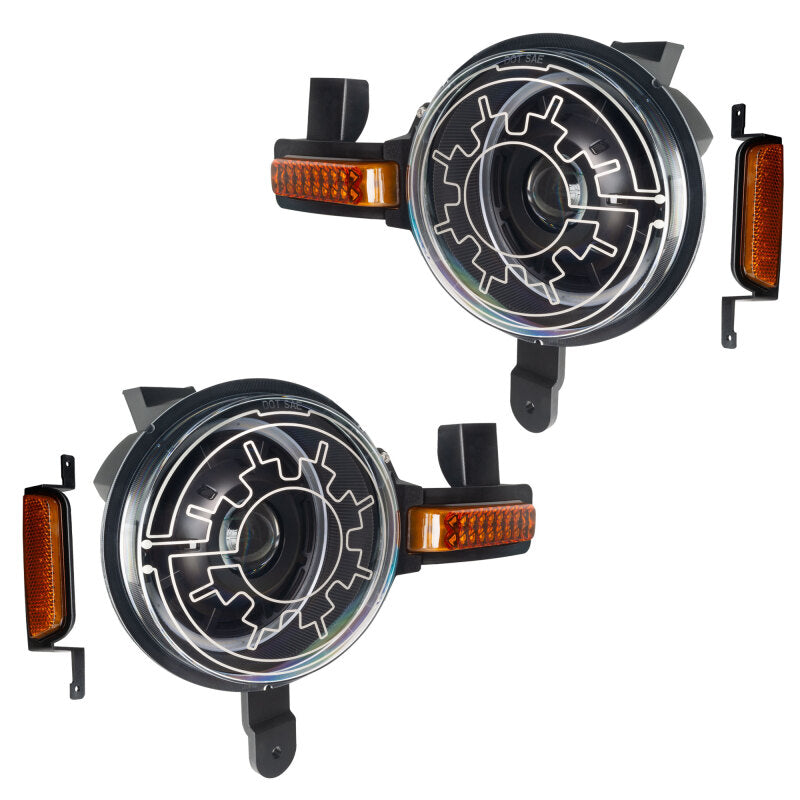 Oracle 2021+ Ford Bronco Oculus Bi-LED Projector Headlights w/ Heated Lenses