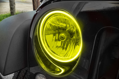 Oracle Jeep Wrangler JK 07-17 LED Waterproof Halo Kit - ColorSHIFT w/ 2.0 Controller