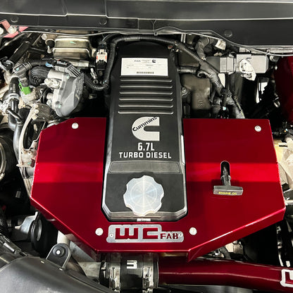Wehrli 10-23 Cummins Fabricated Aluminum Engine Cover - Candy Red