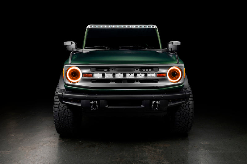 Oracle 2021+ Ford Bronco Oculus Bi-LED Projector Headlights - Amber/White Switchback