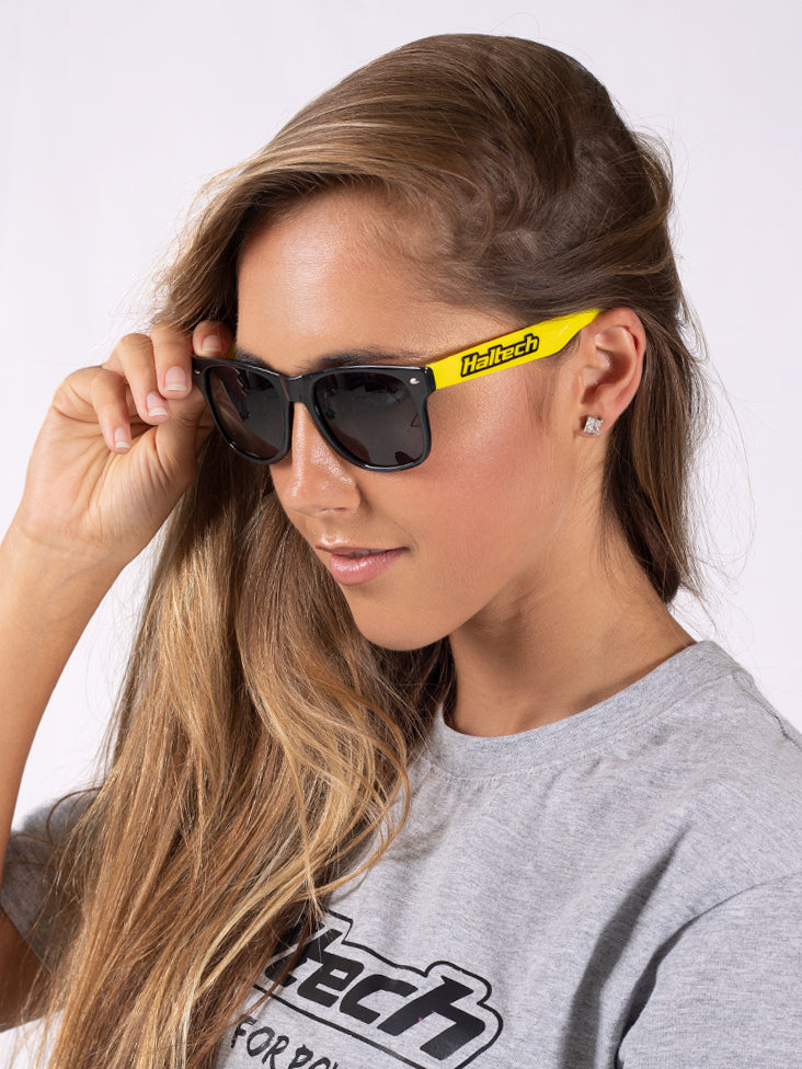 Novelty Sunglasses - Haltech Black and Yellow