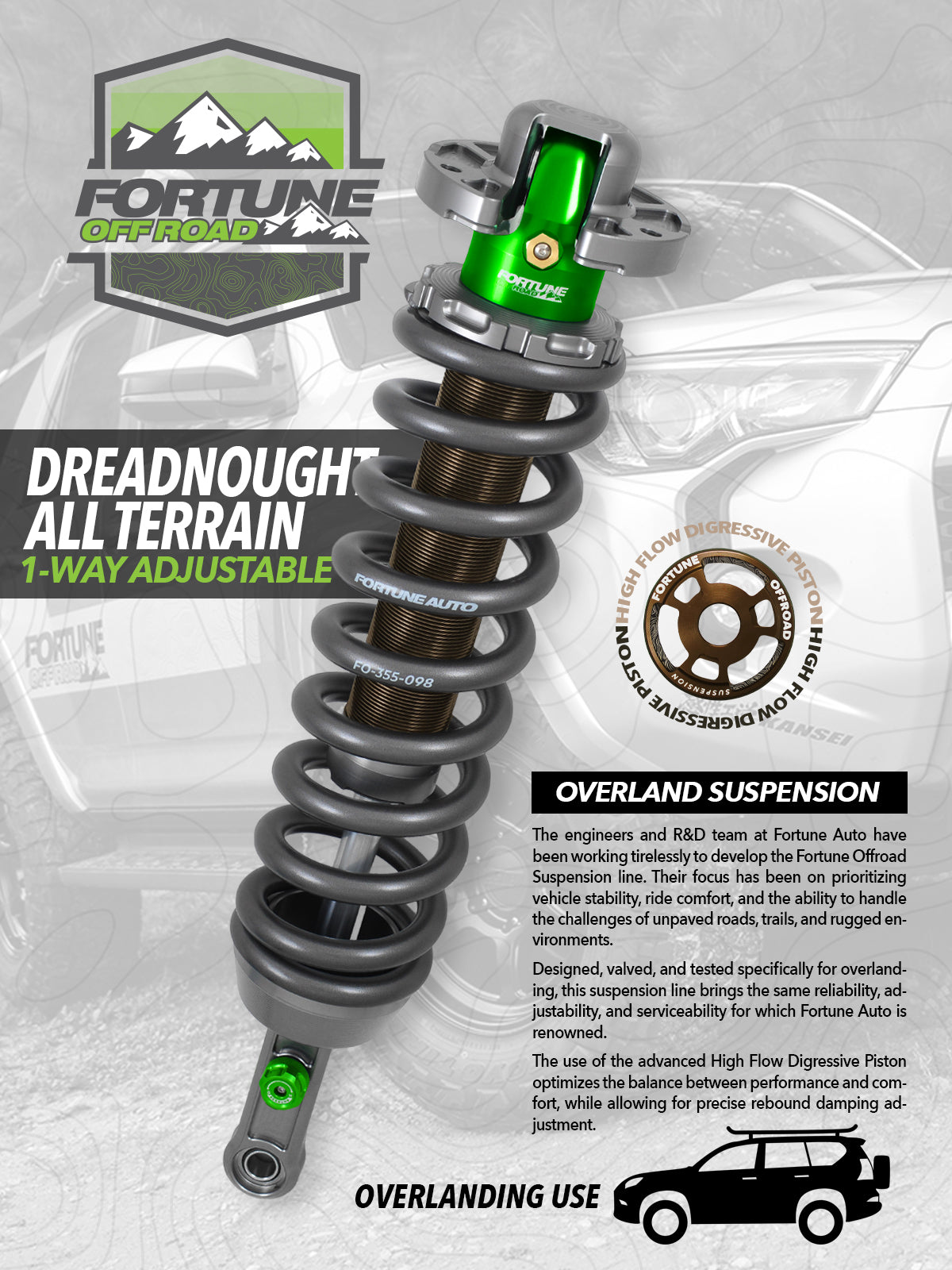Fortune Auto Offroad for GX 460 - Front & Rear (Complete) - Default (2009-2023) - FO-LEXUS-GX460-C-STD