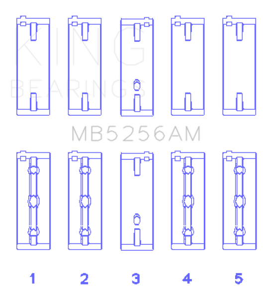 King Engine Bearings Hyundai 2.0L G4GC Main Bearing Set - Size STD