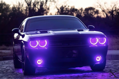 Oracle 0814 Dodge Challenger Dynamic Surface Mount Headlight/Fog Light Halo Kit COMBO