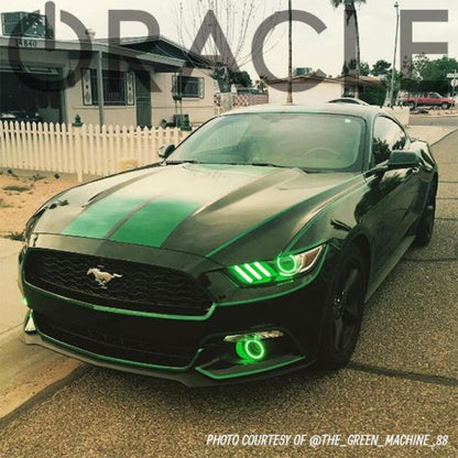 Oracle Ford Mustang V6 13-14 WP LED Projector Fog Halo Kit - ColorSHIFT